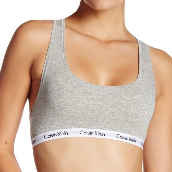 Calvin Klein Logo Classic Carousel Racerback Bralette - Picture 2 of 2